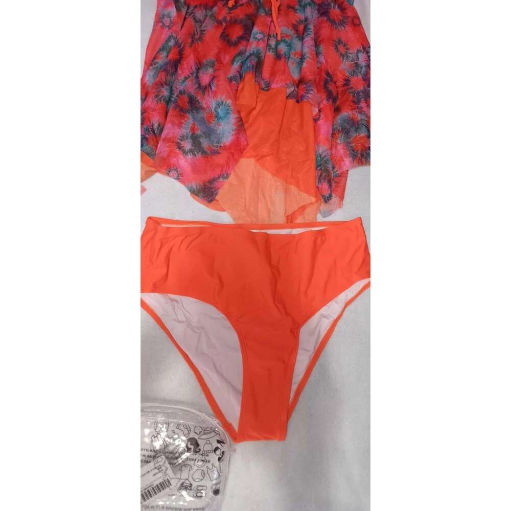 NWT! Century Star Tankini Set Top And Botton 2 Piece Womens Size Medium Orange - Picture 3 of 8